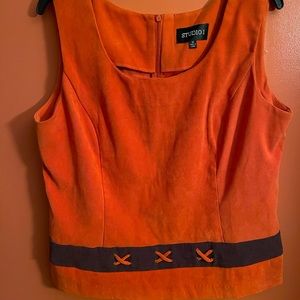Studio 1 Top, Size 16, Burnt Orange Sleeveless
